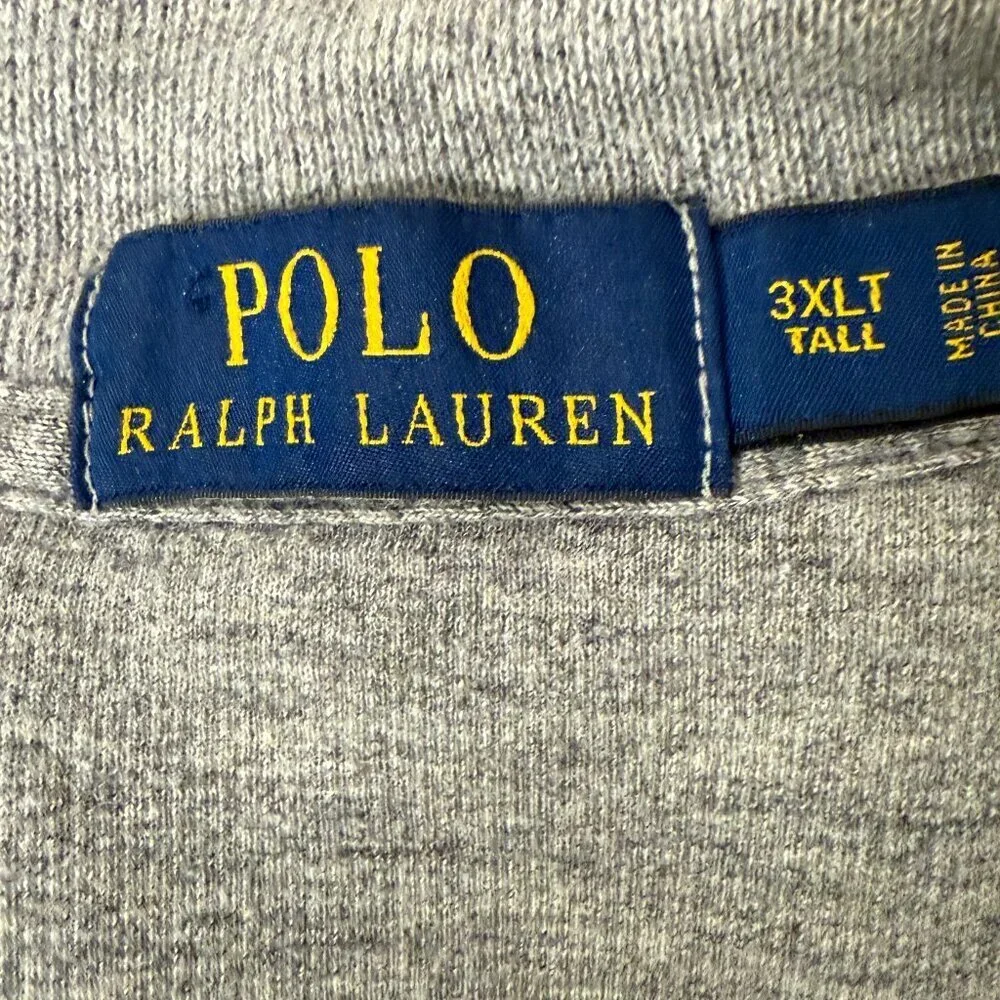 Polo by Ralph Lauren Light Gray Sweater Quarter Zip 3XLT Tall